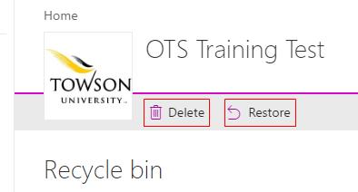 All other site members only have access to the initial Recycle Bin. Note: There is no automatic backup of SharePoint sites so pay close attention to deleted files. 1.