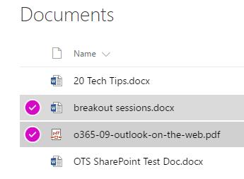Deleting a File Files can be deleted from SharePoint.