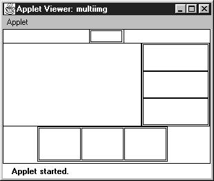 14 CHAPTER 1: ABSTRACT WINDOW TOOLKIT OVERVIEW North Text Area Label Button GridLayout Panel BorderLayout Panel Button Button East FlowLayout Panel Button Button Button South Figure 1 15: Components