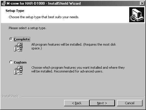 This option does not allow you to specify the folder in which the M-crew for HAR-D1000 files