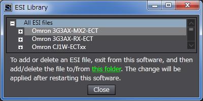 12 The ESI Library Dialog Box is displayed. Click the this folder link.
