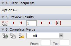 6. Next, drag the placeholders from the Mail Merge Manager window to the document window (see Figure 25) to create the envelope.