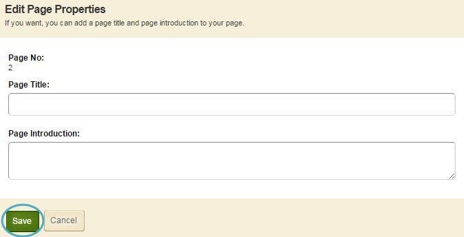 Forms & Surveys Blackboard Web Community Manager Edit Properties for a Page in a Form or Survey Here s how you edit properties for a page in a form or survey. 1.