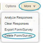 Forms & Surveys Blackboard Web Community Manager Delete a Form or Survey Here s how you delete a form or survey. 1.