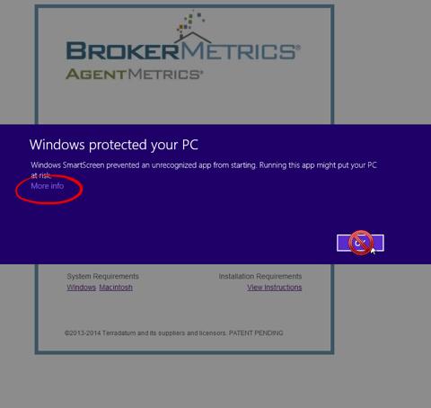 Troubleshooting Windows protection screen If you receive the Windows protection screen when you