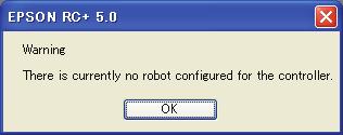 Click the <Apply> button. (4) Close the dialog to return to the EPSON RC+ 5.0 main window. 2.