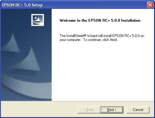 ) Installing EPSON RC+ 5.0 Software The EPSON RC+ 5.0 software needs to be installed on your development PC. If your application uses the EPSON RC+ 5.