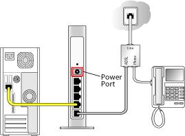b. Connect the Ethernet cable (D) from a wireless ADSL modem router LAN port to the Ethernet adapter in your computer. D Figure 1-8 c.