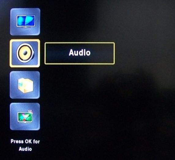 Step 1:- the QUICK-C key of remote control Select Audio Option