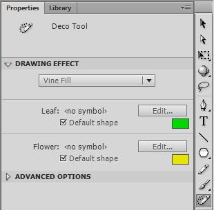 Guide Adobe Flash Professional Creating decorative fills by using the Deco tool Designing the settings in a Flash movie or the virtual world in a game can be similar to designing sets or locations in
