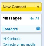 By default contacts are being displayed in a card view. You can change the view by selecting the buttons in the right hand corner.