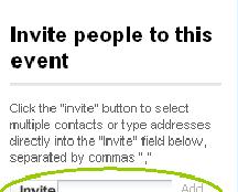 5.5 Send event invitations You can invite people to the event by: Clicking the invite button and selecting the relevant contacts from your contacts.