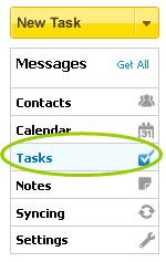 6 Managing Tasks 6.1 Display tasks Display your existing tasks by selecting Tasks from the left hand navigation.
