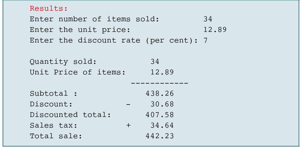 PROGRAM 3-13 Calculate Sales Total Computer