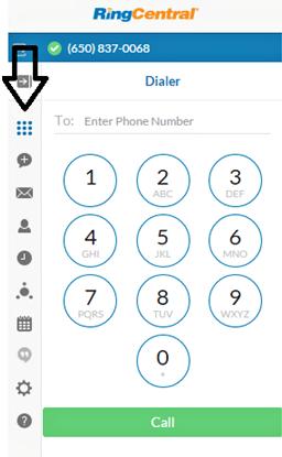 RingCentral for Google User Guide Dialer 13 Dialer You can bring up the dialer by clicking the dialer icon from navigation bar.