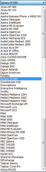 In the IP Address field, enter the address of the IP PBX or gateway on your network.