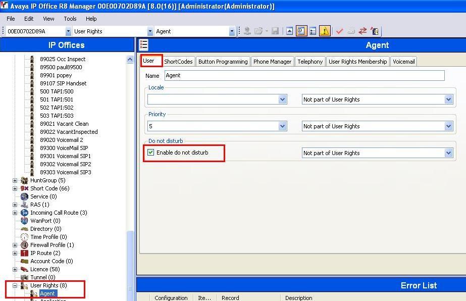 5. Configuration of Avaya IP Office IP Office is administered using IP Office Manager installed on a client PC.