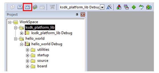 Run a demo using Keil MDK/μVision Figure 19. Build the platform library 5. When the build is complete, the library (libksdk_platform.