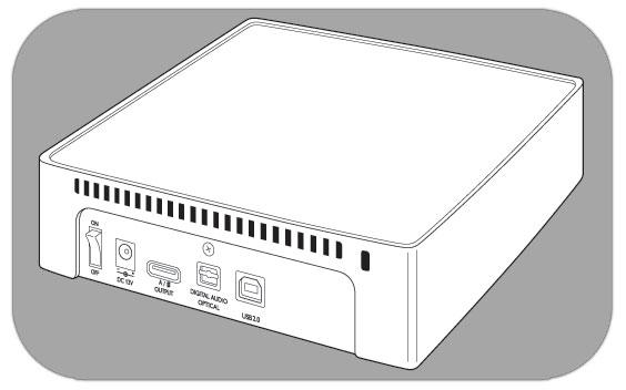 Setup TV Switch on the Multimedia Hard Disk 1. Press the power switch on the back of the Multimedia Hard Disk 2.