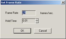2MPro Sign Software Version 2.13 3/18/2004 Page 15 Setting a Frame Rate 2MPro provides a function for setting the frame rate of animation.