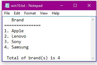 find and write all brands of computers using Windows 10 and the total numbers of