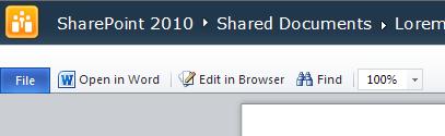 More options are available when you point to the file name, and click on the down arrow.