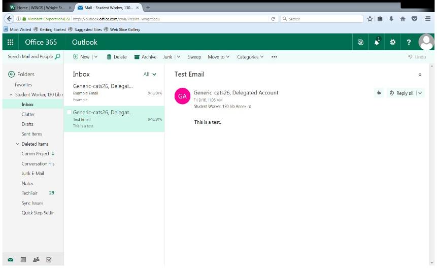OWA Accessible: through most browsers from your Wright State Wings account. Provides: Quick and easy access to Office 365. Best for: times when you only have access to shared computers.