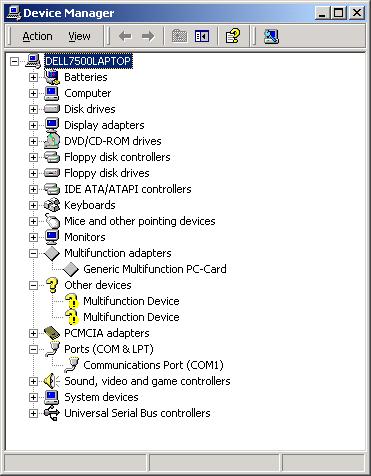 Open Device Manager by going to Control Panel, then System and then the Hardware tab.
