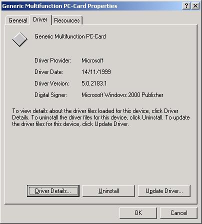 Press the Update Driver button to start the Upgrade Device Driver Wizard.