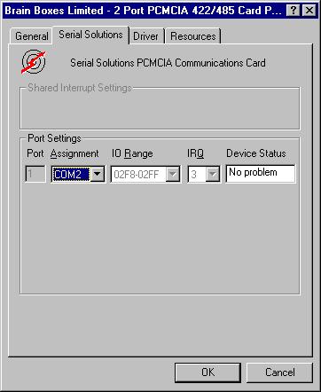 3.3. Changing the COM labels To change the COM label for one of the ports, select the port under the Multifunction Adapter section in Device Manager (Control Panel/System), right click, select