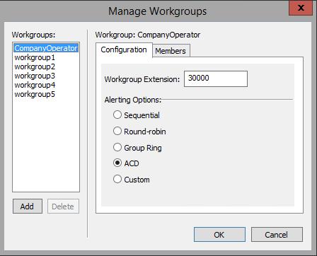 224 Run IC Setup Assistant Manage Workgroups screen Add Click Add to create a new workgroup and add it to the list of workgroups. Delete Click Delete to remove a workgroup from the list.