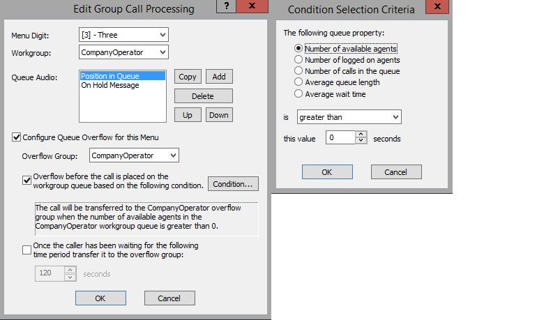 Chapter 12: IC Setup Assistant 229 Edit Group Call Processing screen Menu Digit Select the key that callers press to select the specified workgroup.