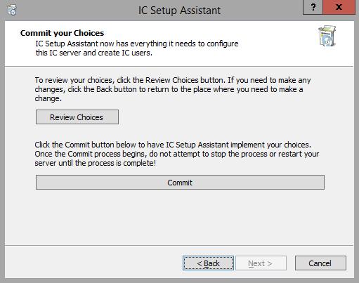 232 Run IC Setup Assistant Groups You may have already created the group(s) as a pre-installation procedure described in Chapter 3: CIC server. If you have not done so, do so now.