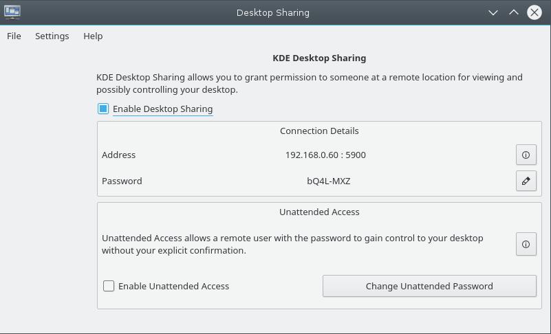 Chapter 3 Using Desktop Sharing 3.1 Desktop Sharing Main Window It is very easy to use Desktop Sharing - it has a simple interface, as shown in the screenshot below.