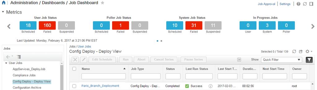 The system generates a job. 5. To review the job status, navigate to the Job Dashboard page in Administration. 6.