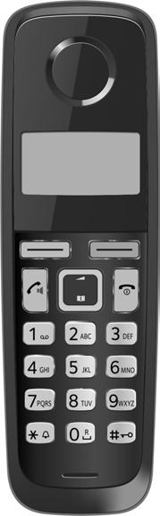 Gigaset A120/A120A/A220/A220A The handset at a glance 1 Charge status of the batteries: = e V U (flat to full) = flashes: batteries almost flat e V U flashes: charging 2 Answering machine icon