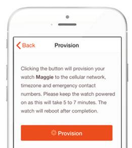 ProViSion Watch This is the final step before using your watch for the first time. This final step will send your new Emergency contacts as well as your timezone setting to the watch.