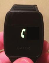 Voice FeatUreS When your child presses the Volume Buttons on the side for three seconds, the phone icon appears. The number being called will be heard ringing through the Caref speakerphone.