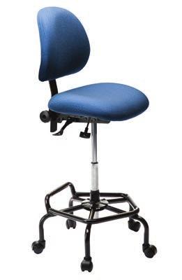 seat height ranges for industrial chairs, stools and upholstered sit stands.