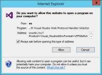 Your browser prompts you to