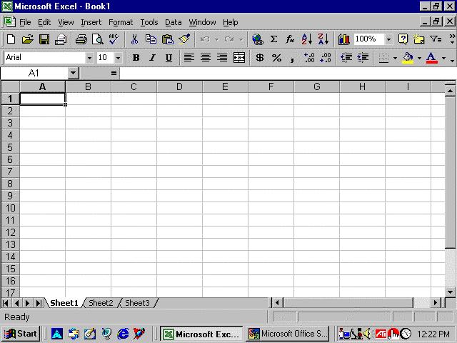 Basics of MS Excel :: 229 numbers). The letters and numbers of the columns and rows (called labels) are displayed in gray buttons across the top and left side of the worksheet.
