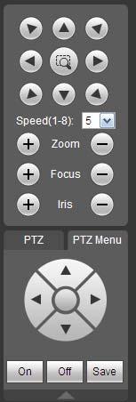You can input pattern value and then click Start button to begin PTZ movement such as zoom, focus, iris, direction and etc. Then you can click Add button to set one pattern.