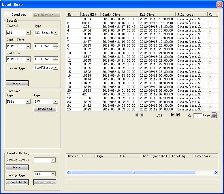 local pc. Figure 7-91 Load more It is for you to search record or picture. You can select record channel, record type and record time to download. See Figure 7-92.