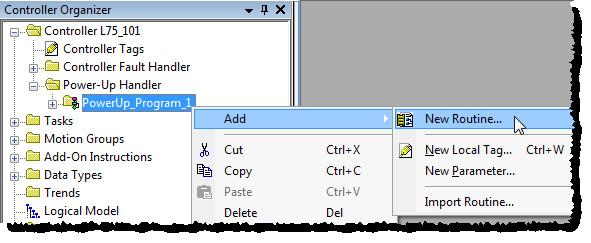 Chapter 1 Major Faults 2. On the New Program dialog box, in the Name field, type a program name. 3. Click OK. The program is added to the Power-Up Handler. 4.