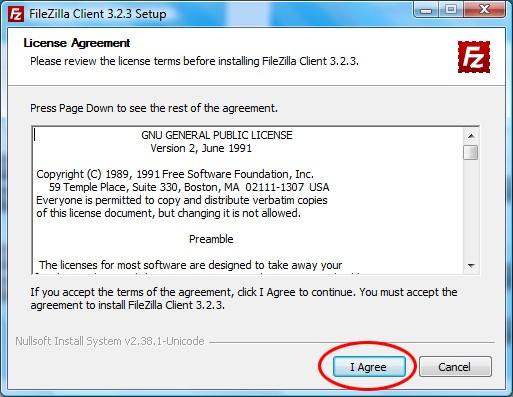 Installing FileZilla Step 1: Insert the Installation CD and click on the Install