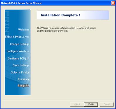 3.2 Configuration Utility Installation For the client PCs, you can run this program to add the print server to client PCs with most convenient. 1.