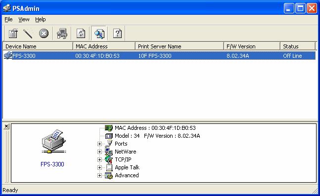 4. Configure with PSAdmin FPS-3300 has provide a Windows base utility for user to configure.