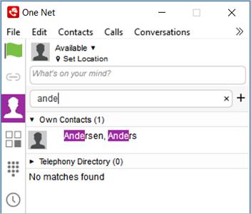 Adding people from the phone book to your One Net contact list If you contact some people more often than others, you can add