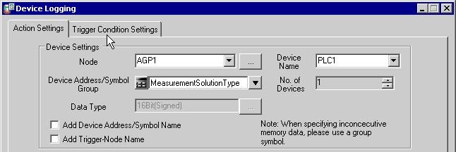 5 Specify an area to enter "Measurement Solution Type".