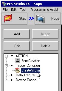 2 Select the trigger condition name "Create a Form" from the